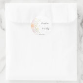 Waterverf Roos Bruiloft Sticker (Tas)