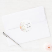 Waterverf Roos Bruiloft Sticker (Envelop)