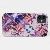 Waterverf Roos Chrysanthemum iPhone 11 Hoesje (Achterkant (horizontaal))