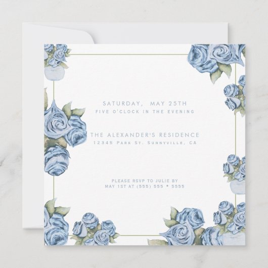 Waterverf Roos ELKE mijlpaal Floral Verjaardag Kaart (Achterkant)