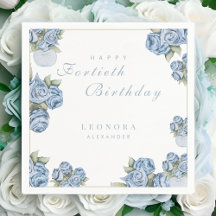 Waterverf Roos ELKE mijlpaal Floral Verjaardag