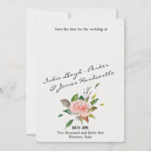 Waterverf Roos en bladbloem