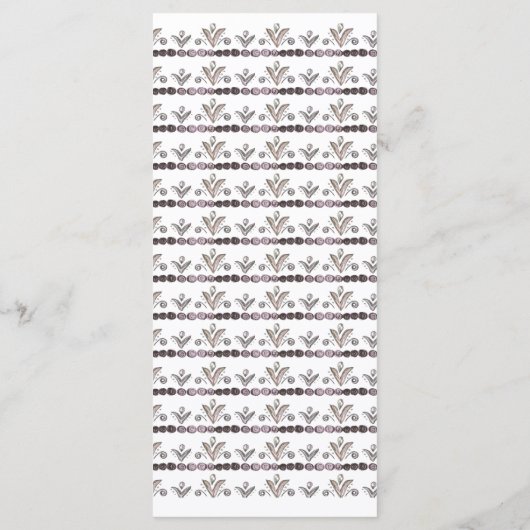 Waterverf Roos en graan Floral Shower Menu (Achterkant)