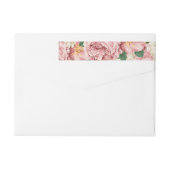 Waterverf Roos en Hydrangeapatroon (Achterkant)