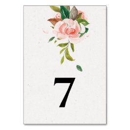 Waterverf roos en naaldhout kaart