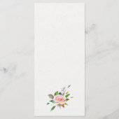 Waterverf roos en naaldhout menu (Achterkant)