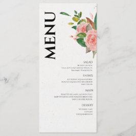 Waterverf roos en naaldhout menu