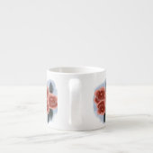 Waterverf  Roos Espresso Kop (Achterkant)