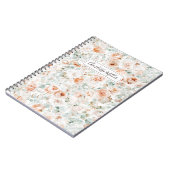 Waterverf Roos Eucalyptus Bladeren Groen Bloemen Notitieboek (Linkerzijde)