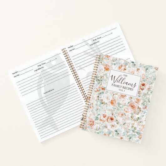 Waterverf Roos Eucalyptus Bloemenfamilie Recept Notitieboek (Binnen)