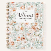 Waterverf Roos Eucalyptus Bloemenfamilie Recept Notitieboek (Voorkant)