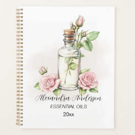 Waterverf Roos Floral Aromatherapie etherische oli Planner