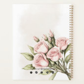 Waterverf Roos Floral Aromatherapie etherische oli Planner (Achterkant)