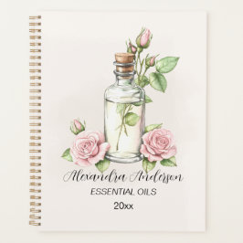 Waterverf Roos Floral Aromatherapie etherische oli Planner