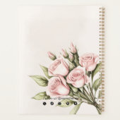Waterverf Roos Floral Aromatherapie etherische oli Planner (Achterkant)
