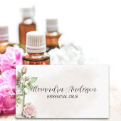 Waterverf Roos Floral Aromatherapie etherische oli Visitekaartje