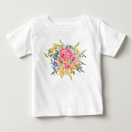 Waterverf Roos Floral Bouquet (Voorkant)