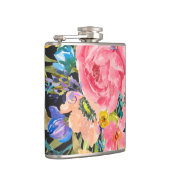 Waterverf Roos Floral Bouquet Heupfles (Rechts)