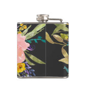 Waterverf Roos Floral Bouquet Heupfles (Achterkant)