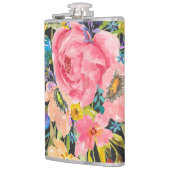 Waterverf Roos Floral Bouquet Heupfles (Links)