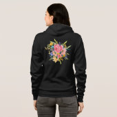 Waterverf Roos Floral Bouquet Hoodie (Achterkant volledig)