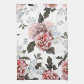 Waterverf Roos Floral Kitchen Towel Theedoek (Verticaal)