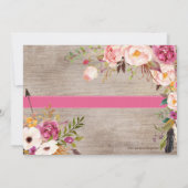 Waterverf Roos Floral & Lace Boho Baby shower Kaart (Achterkant)