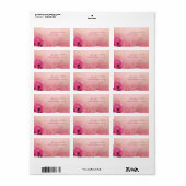 Waterverf Roos Floral Modern Hand Script Elegant Etiket (Full Sheet)