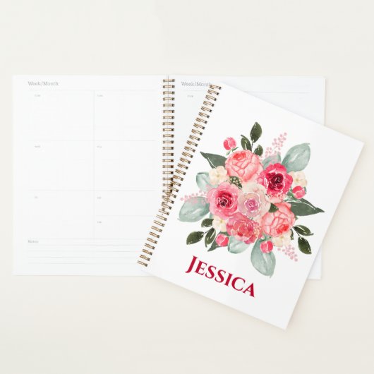 Waterverf Roos Floral Pattern Planner (Display)