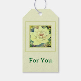 Waterverf Roos Floral — Sage & Ivory Gard Cadeaulabel