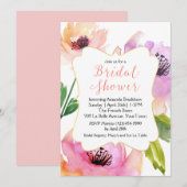 Waterverf Roos Floral Vrijgezellenfeest Kaart (Voorkant / Achterkant)