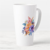 Waterverf Roos Flowers Design-58392 Latte Mok (Rechterhoek)