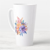 Waterverf Roos Flowers Design-58392 Latte Mok (Linkerhoek)