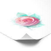 Waterverf_Roos Foto Afdruk (Hoek)