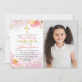 Waterverf Roos Garden Eerste Heilige Communauteit  Kaart (Voorkant)