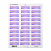 Waterverf Roos-gekleurd Succulent Rustic Paars Etiket (Full Sheet)