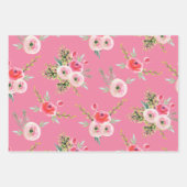 Waterverf Roos Gift Wrap Inpakpapier Vel (Voorkant)