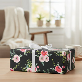 Waterverf Roos Gift Wrap Inpakpapier Vel