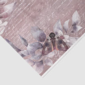 Waterverf Roos Gold Handwriting Floral ontkoppelin Tissuepapier (Detail)