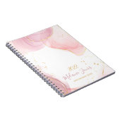 Waterverf Roos goud glitter afspraak boek 2022 Notitieboek (Rechterzijde)