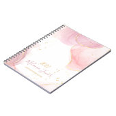 Waterverf Roos goud glitter afspraak boek 2022 Notitieboek (Linkerzijde)