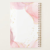 Waterverf Roos Goud Glitter Afspraak Boek Planner (Achterkant)