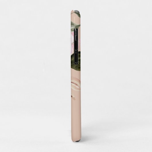  Waterverf Roos Goud & Roze Pioenmonogram Case-Mate iPhone Case (Achterkant/links)