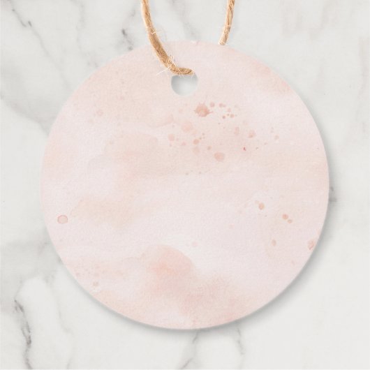 Waterverf roos goud roze wit dank u bedankjes labels (Achterkant)