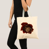 waterverf roos goudbruin tote bag (Voorkant (product))