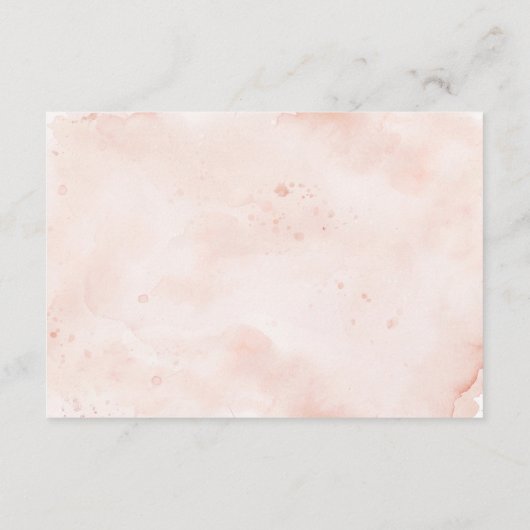 Waterverf roos gouden blush roze boeken baby meisj informatiekaartje (Achterkant)