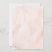 Waterverf roos gouden blush roze meisje baby showe kaart (Achterkant)