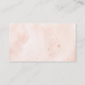 Waterverf roos gouden blush roze meisje luier lote informatiekaartje (Achterkant)