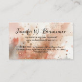 Waterverf Roos gouden Shirten kleding Visitekaartje (Achterkant)