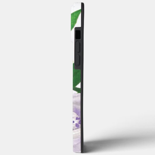 Waterverf Roos Greenery Paars Script Name Case-Mate iPhone Case (Achterkant / Links)